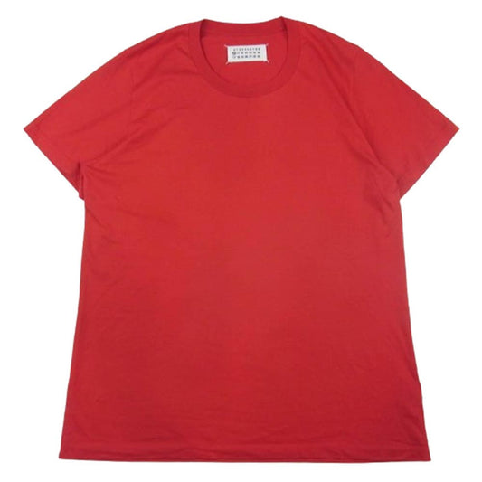 MAISON MARTIN MARGIELA メゾンマルタンマルジェラ 15SS S30GC0504 四つタグ コットンクルーネック 半袖 Tシャツ レッド レッド系 48【中古】