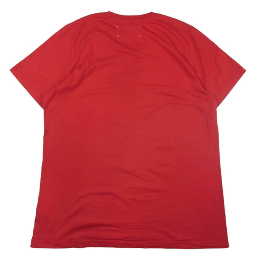 MAISON MARTIN MARGIELA メゾンマルタンマルジェラ 15SS S30GC0504 四つタグ コットンクルーネック 半袖 Tシャツ レッド レッド系 48【中古】