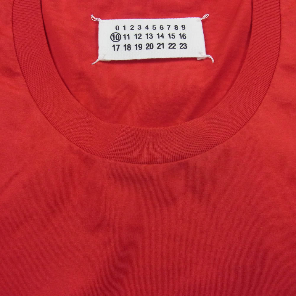MAISON MARTIN MARGIELA メゾンマルタンマルジェラ 15SS S30GC0504 四つタグ コットンクルーネック 半袖 Tシャツ レッド レッド系 48【中古】