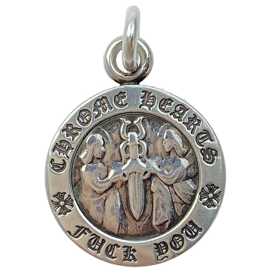 CHROME HEARTS クロムハーツ（原本無） CHRM ANGL MDL エンジェルメダルチャーム V1 ペンダントトップ シルバー系【中古】