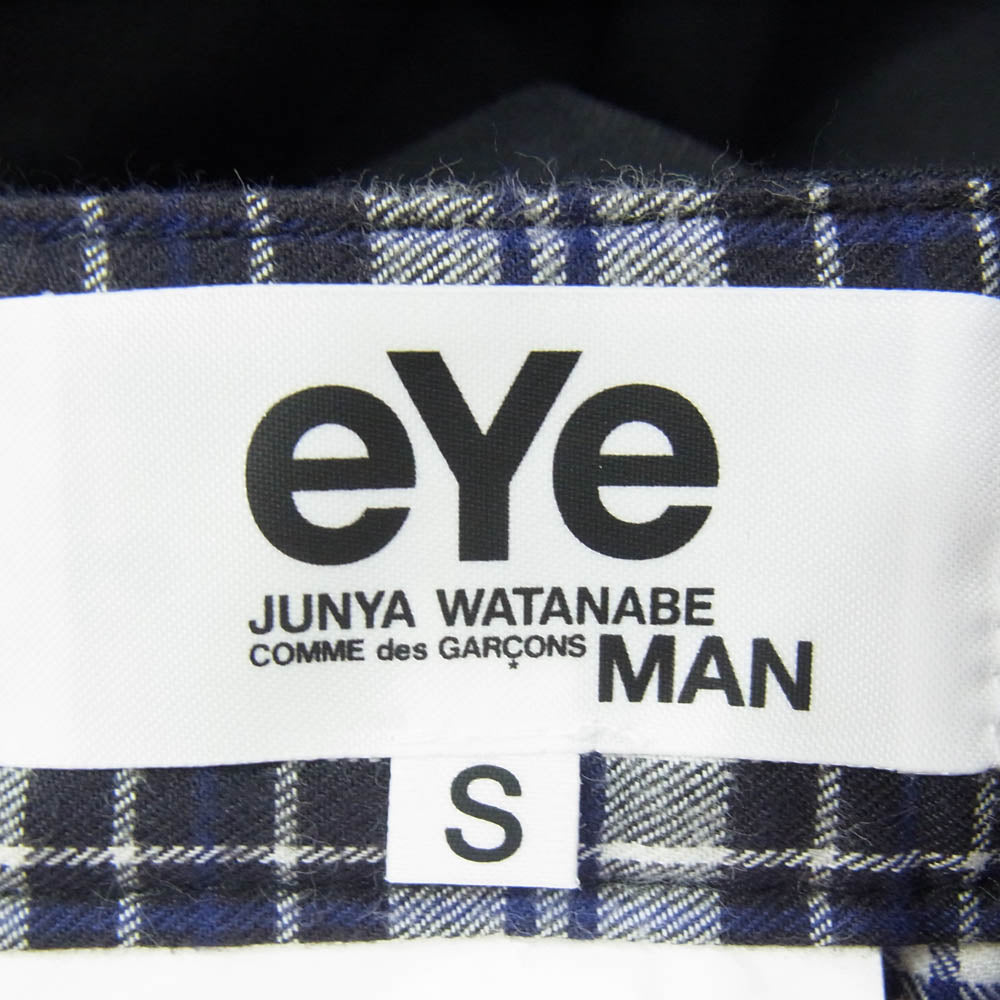 JUNYA WATANABE COMME des GARCONS MAN ジュンヤワタナベコムデギャルソンマン AD2021 WH-P904 eYe W/P ウールポリ センタープレス スラックス パンツ ブラック系 S【中古】