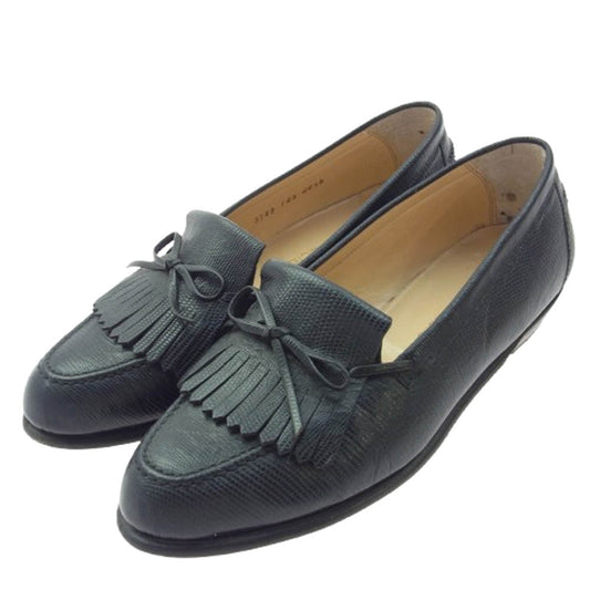 REGAL リーガル タッセル ローファー シューズ ブラック系 24.5EE【中古】