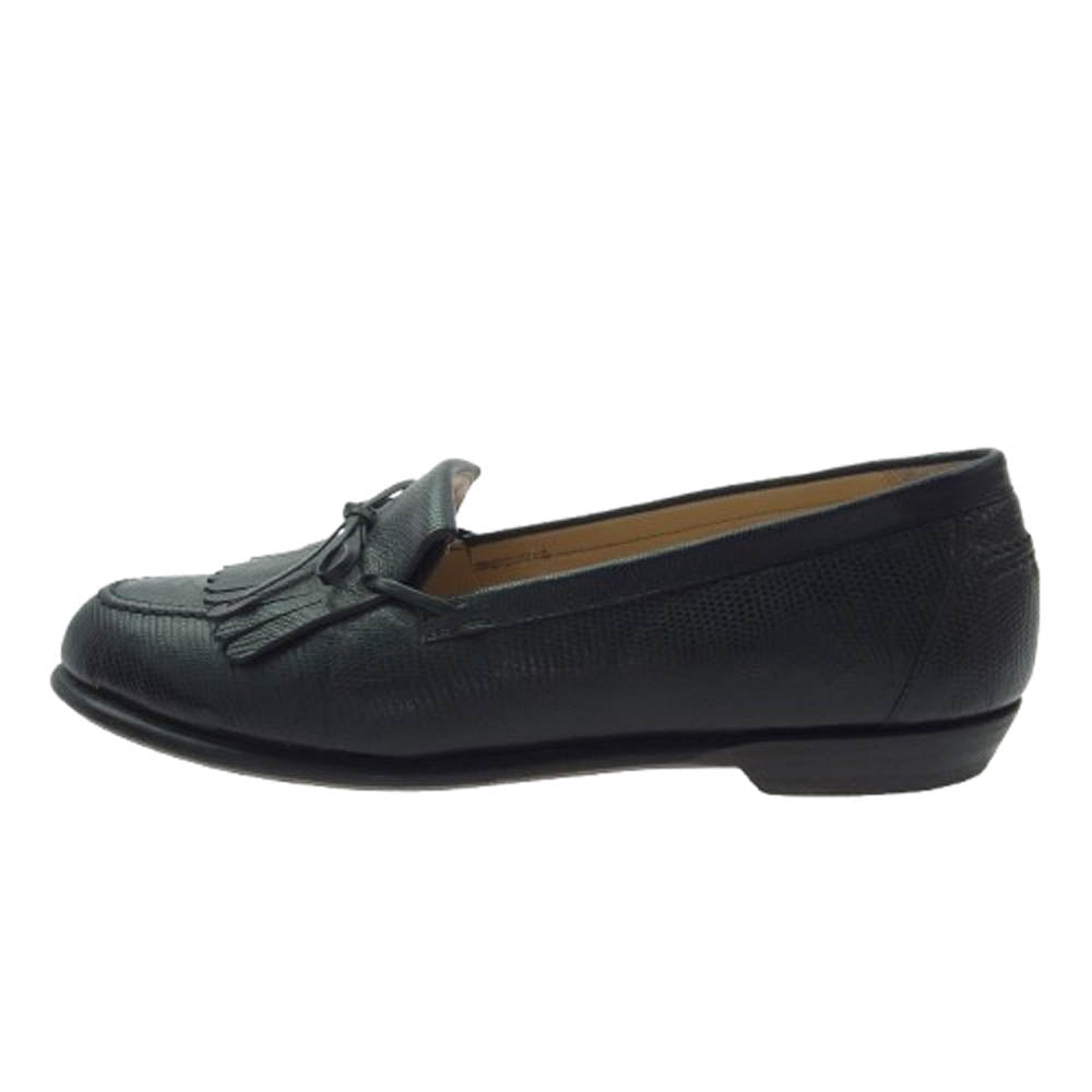 REGAL リーガル タッセル ローファー シューズ ブラック系 24.5EE【中古】