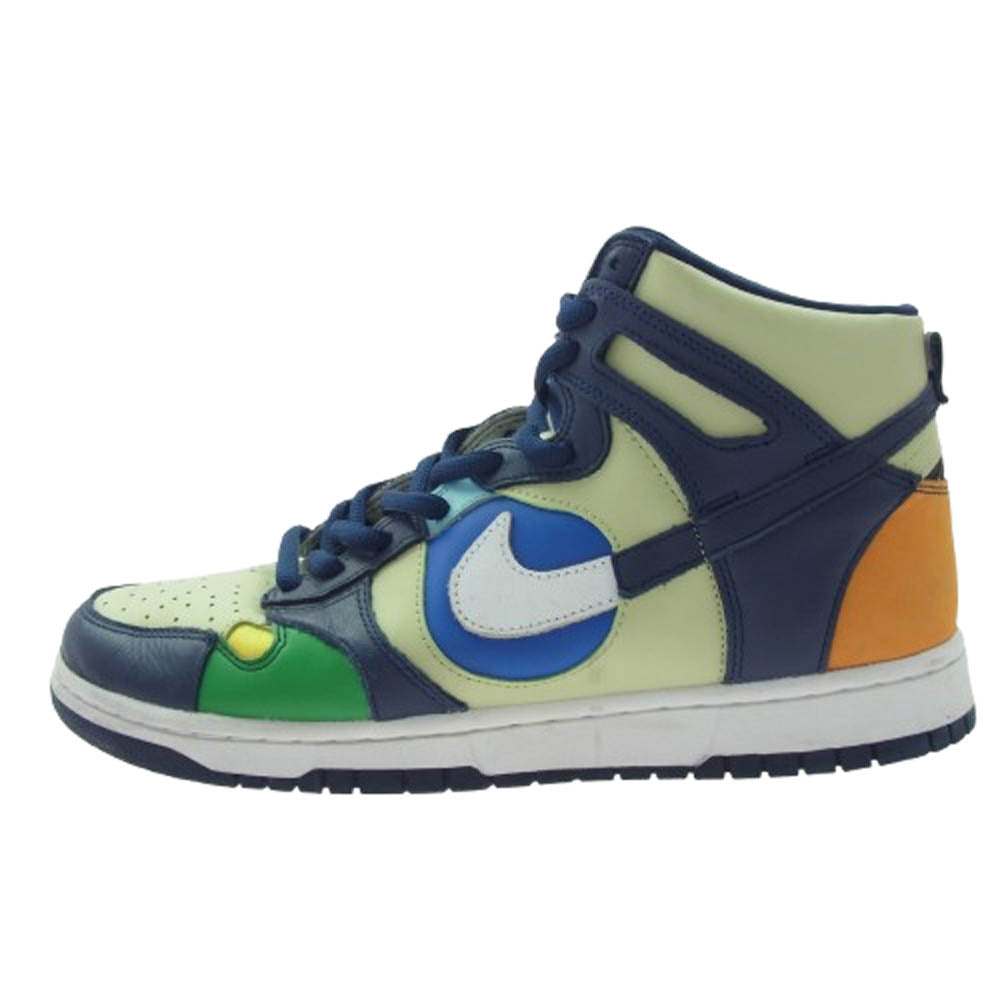 NIKE ナイキ DQ7575-300 Dunk High Pistachio and Midnight Navy ダンク ハイ ピスタチオ アンド ミッドナイトネイビー ハイカット スニーカー マルチカラー系 28cm【中古】