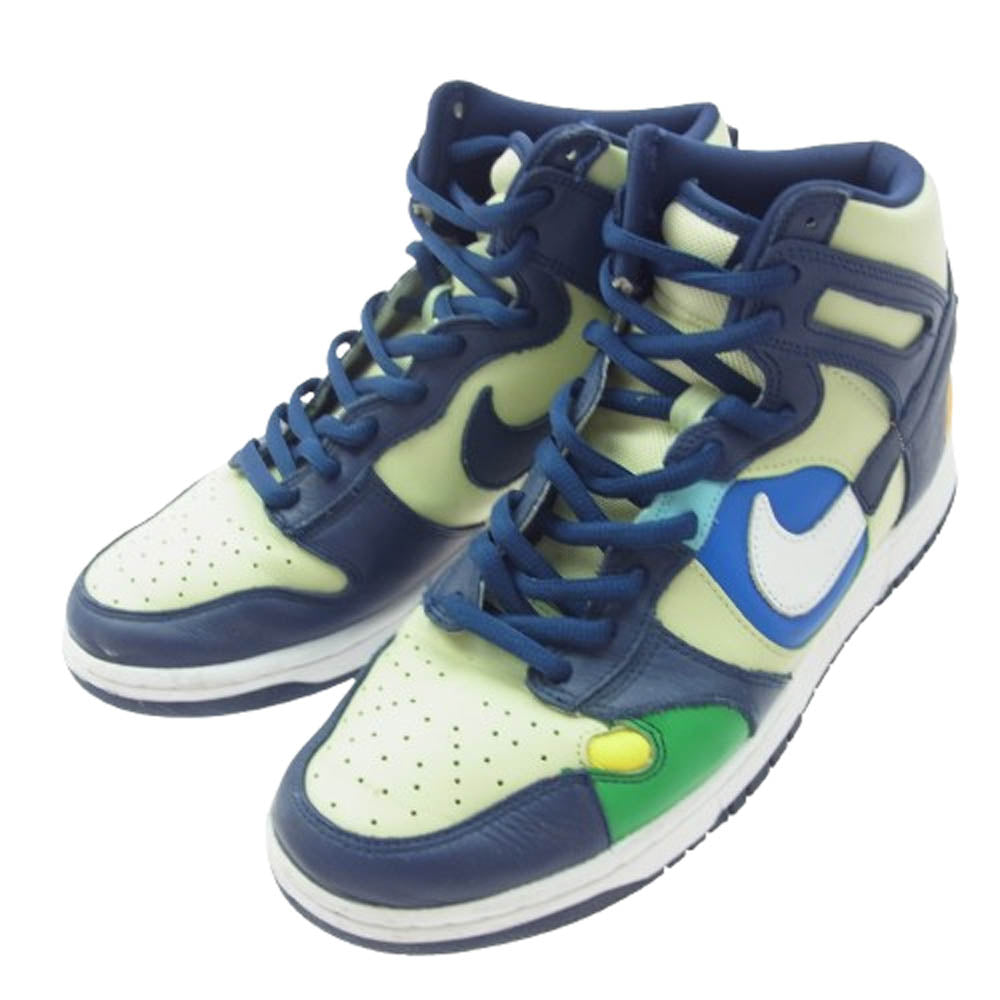 NIKE ナイキ DQ7575-300 Dunk High Pistachio and Midnight Navy ダンク ハイ ピスタチオ アンド ミッドナイトネイビー ハイカット スニーカー マルチカラー系 28cm【中古】