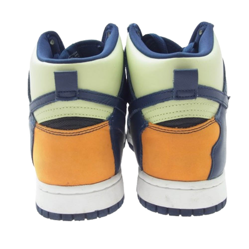 NIKE ナイキ DQ7575-300 Dunk High Pistachio and Midnight Navy ダンク ハイ ピスタチオ アンド ミッドナイトネイビー ハイカット スニーカー マルチカラー系 28cm【中古】