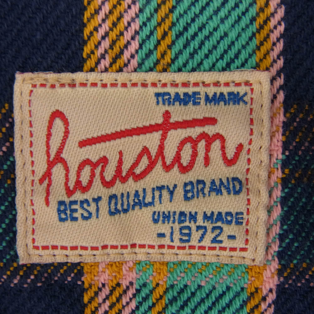 HOUSTON ヒューストン フランネル 長袖 チェック シャツ グリーン系 XL【中古】