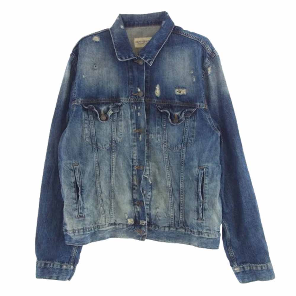 RALPH LAUREN ラルフローレン denim&supply デニムアンドサプライ ダメージ 加工 デニム ジャケット インディゴブルー系 XL【中古】