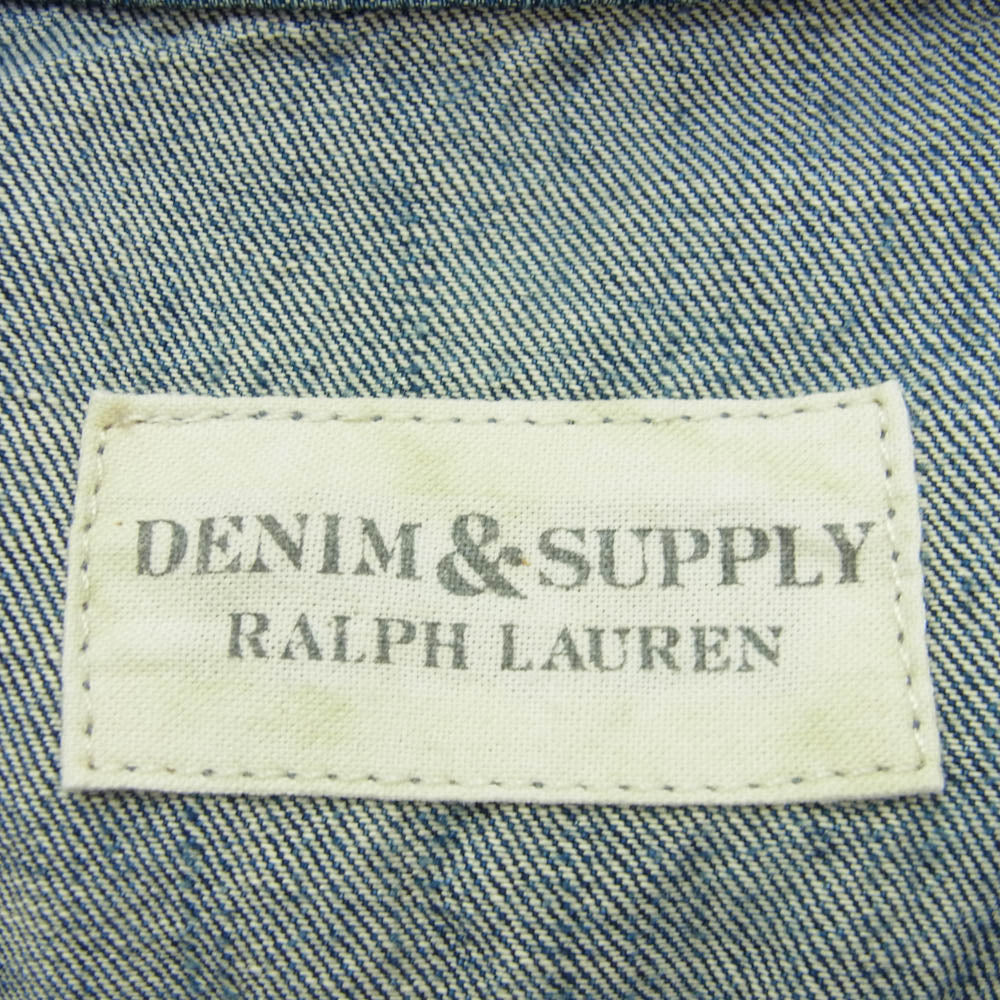RALPH LAUREN ラルフローレン denim&supply デニムアンドサプライ ダメージ 加工 デニム ジャケット インディゴブルー系 XL【中古】