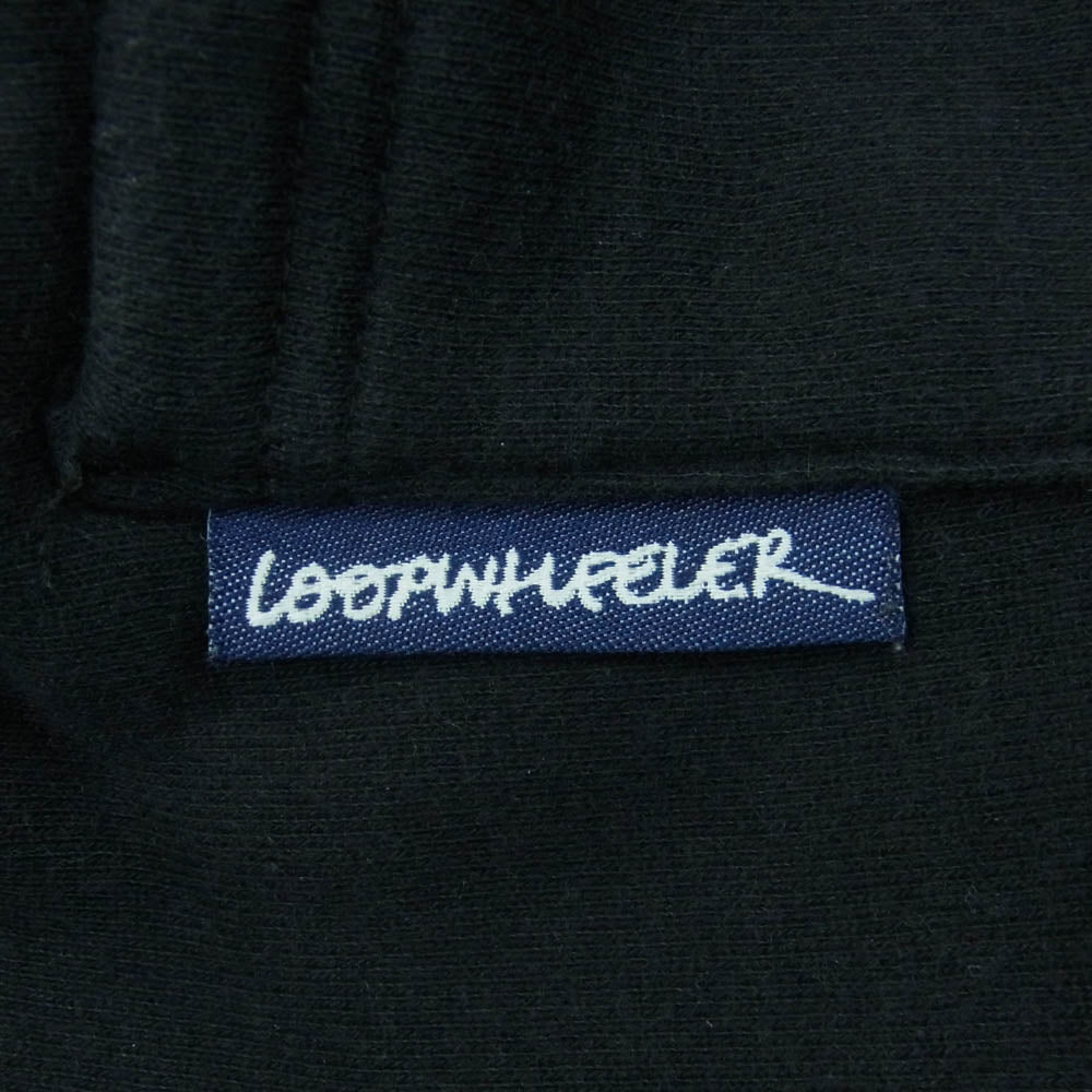 LOOPWHEELER ループウィラー スウェット コットン パンツ 日本製 ブラック系 L【中古】