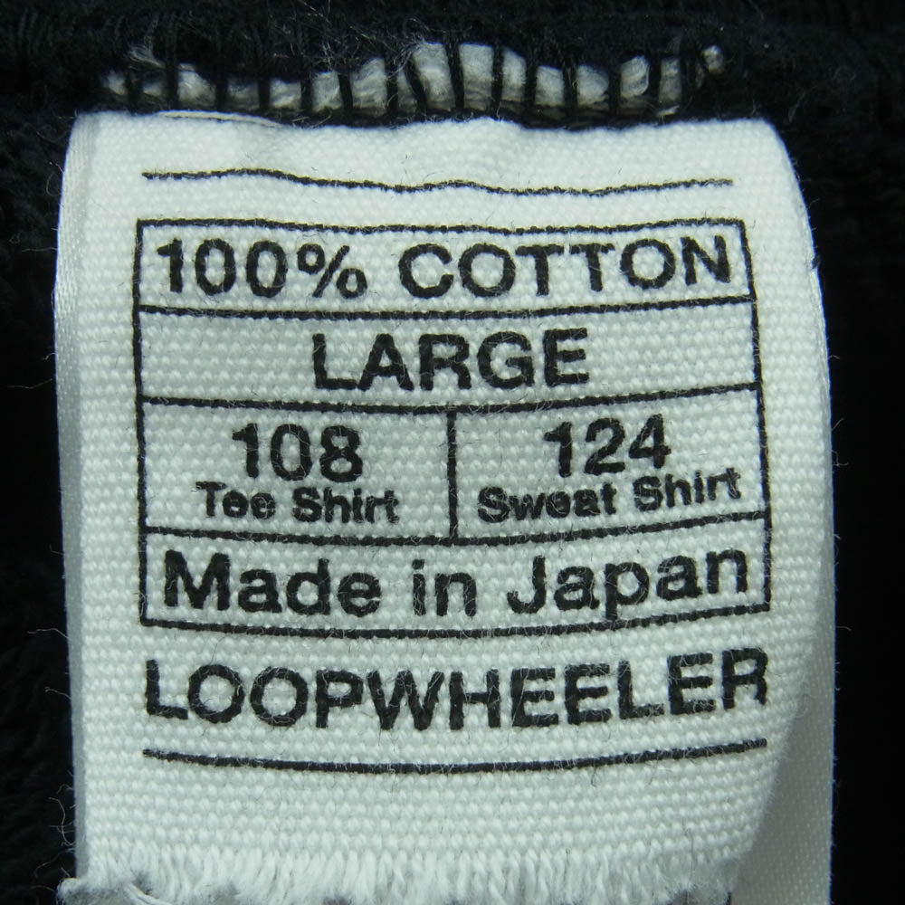 LOOPWHEELER ループウィラー スウェット コットン パンツ 日本製 ブラック系 L【中古】