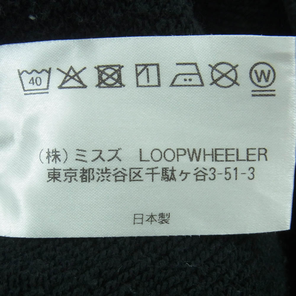 LOOPWHEELER ループウィラー スウェット コットン パンツ 日本製 ブラック系 L【中古】