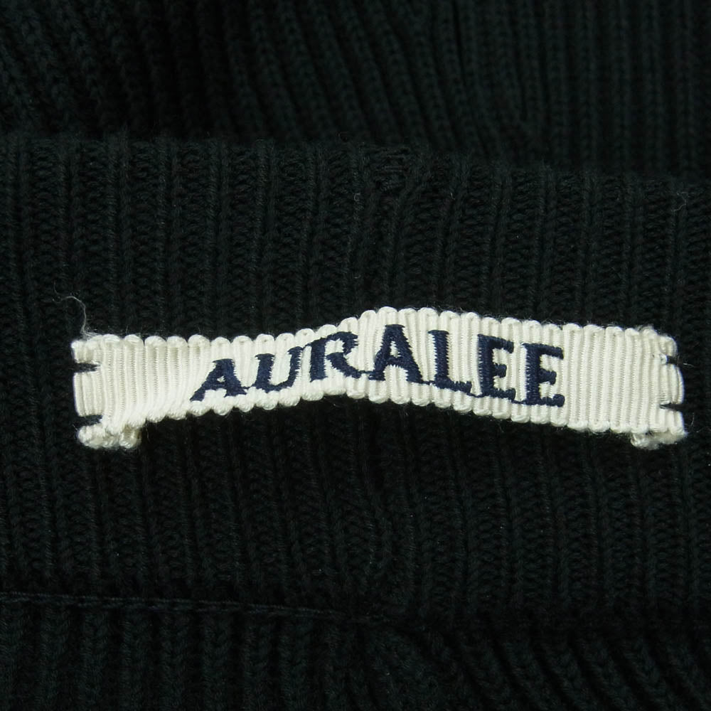 AURALEE オーラリー 22SS Super Hard Twist Rib Knit Shorts スーパー ハード ツイスト リブ ニット ショーツ ショート パンツ ブラック系 5【中古】