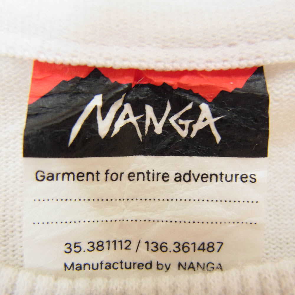 NANGA ナンガ ECO HYBRID REVE TEE エコハイブリッド レーヴティー 半袖 Tシャツ ホワイト系 F【中古】