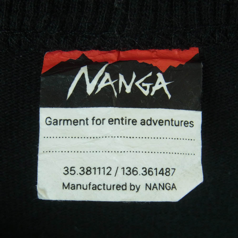 NANGA ナンガ ECO HYBRID PLAYFULL SPIRIT TEE エコハイブリッド プレイフル スピリット 半袖 Tシャツ ブラック系 XL【中古】