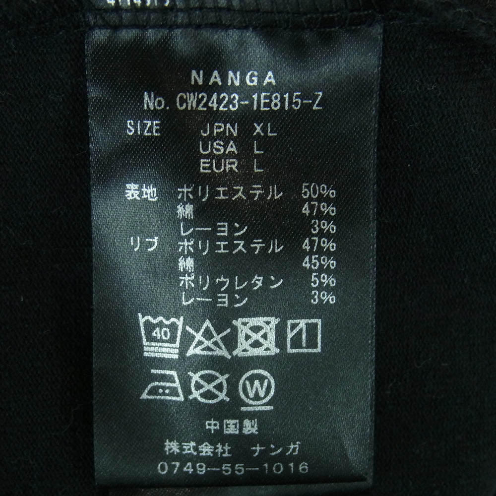 NANGA ナンガ ECO HYBRID PLAYFULL SPIRIT TEE エコハイブリッド プレイフル スピリット 半袖 Tシャツ ブラック系 XL【中古】