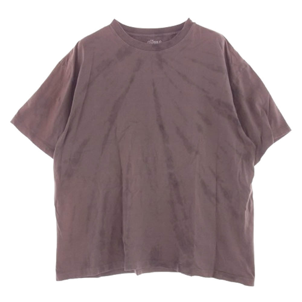 GERUGA ゲルガ 23SS GR-C-178 PRINT T-SHIRTS TIE DYE & DEF S/S TEE 6.2オンス コーマ天竺 半袖 プリント Tシャツ ブラウン系 6【中古】