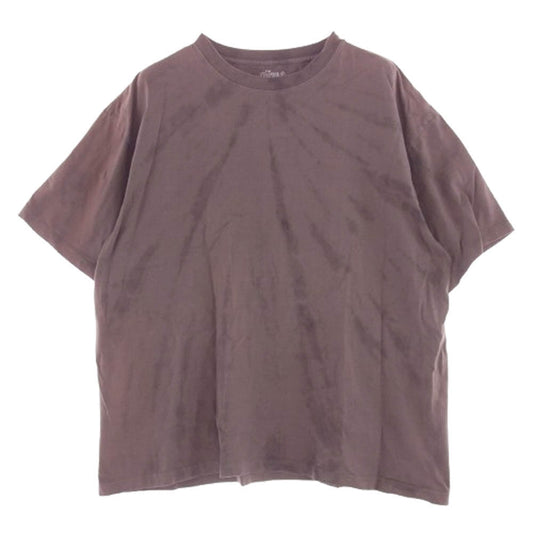 GERUGA ゲルガ 23SS GR-C-178 PRINT T-SHIRTS TIE DYE & DEF S/S TEE 6.2オンス コーマ天竺 半袖 プリント Tシャツ ブラウン系 6【中古】
