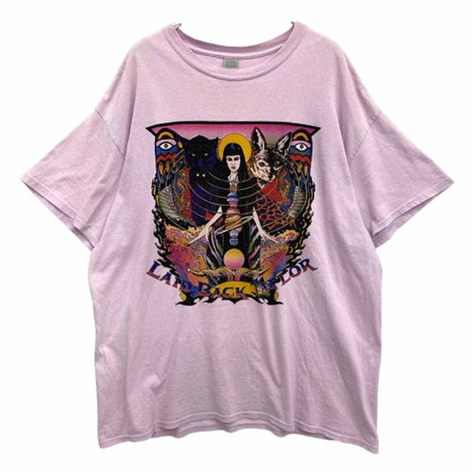 レイドバックテイラー LBT-CM001 ART WORK TEE CAITLIN MATTISSON S/S TEE GILDAN 仕様 アートワーク 半袖 プリント Tシャツ パープル系 XL【中古】