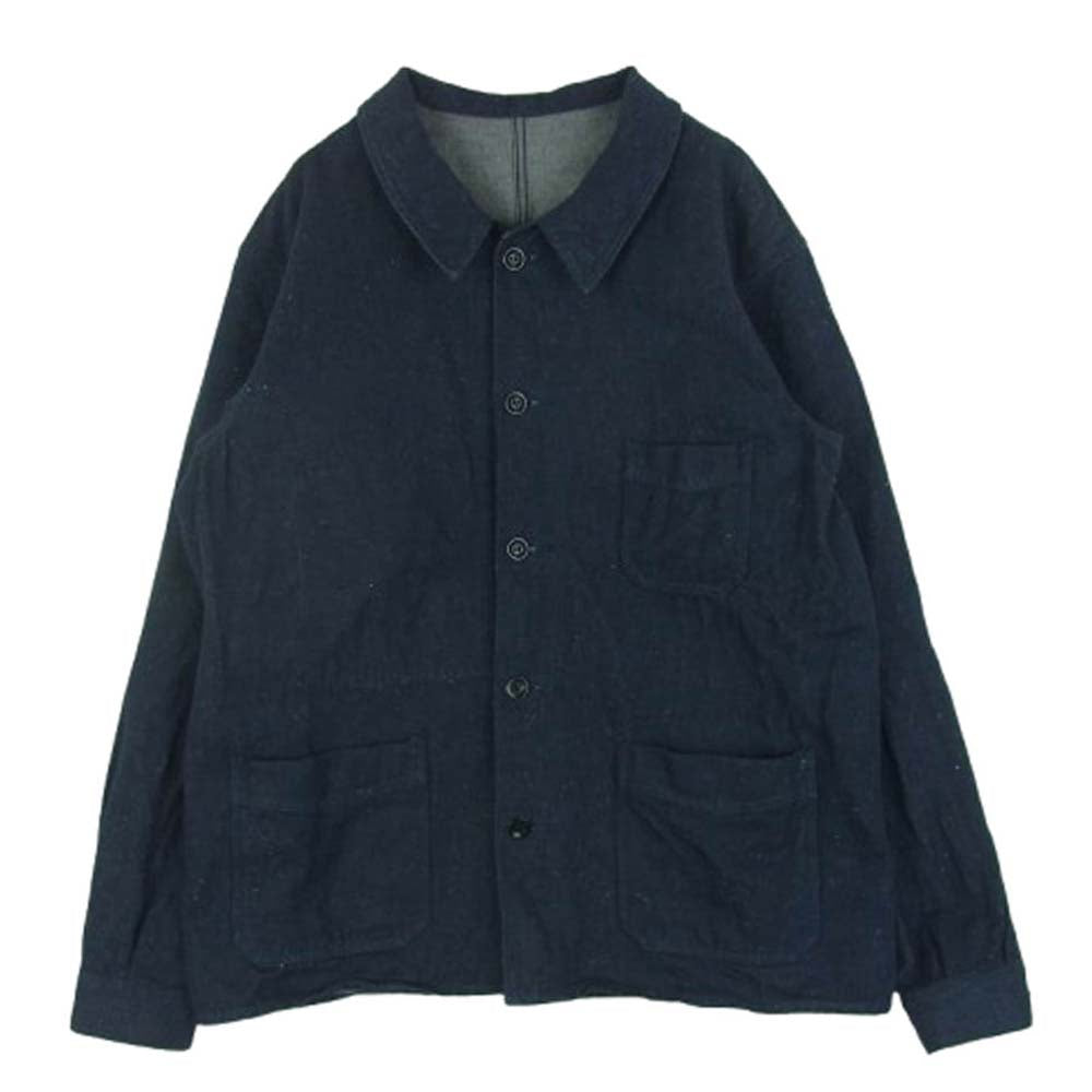 ADDICT CLOTHES アディクトクローズ ACVM リネン混 コットン デニム フレンチ カバーオール ジャケット インディゴブルー系 44【中古】