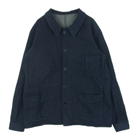 ADDICT CLOTHES アディクトクローズ ACVM リネン混 コットン デニム フレンチ カバーオール ジャケット インディゴブルー系 44【中古】