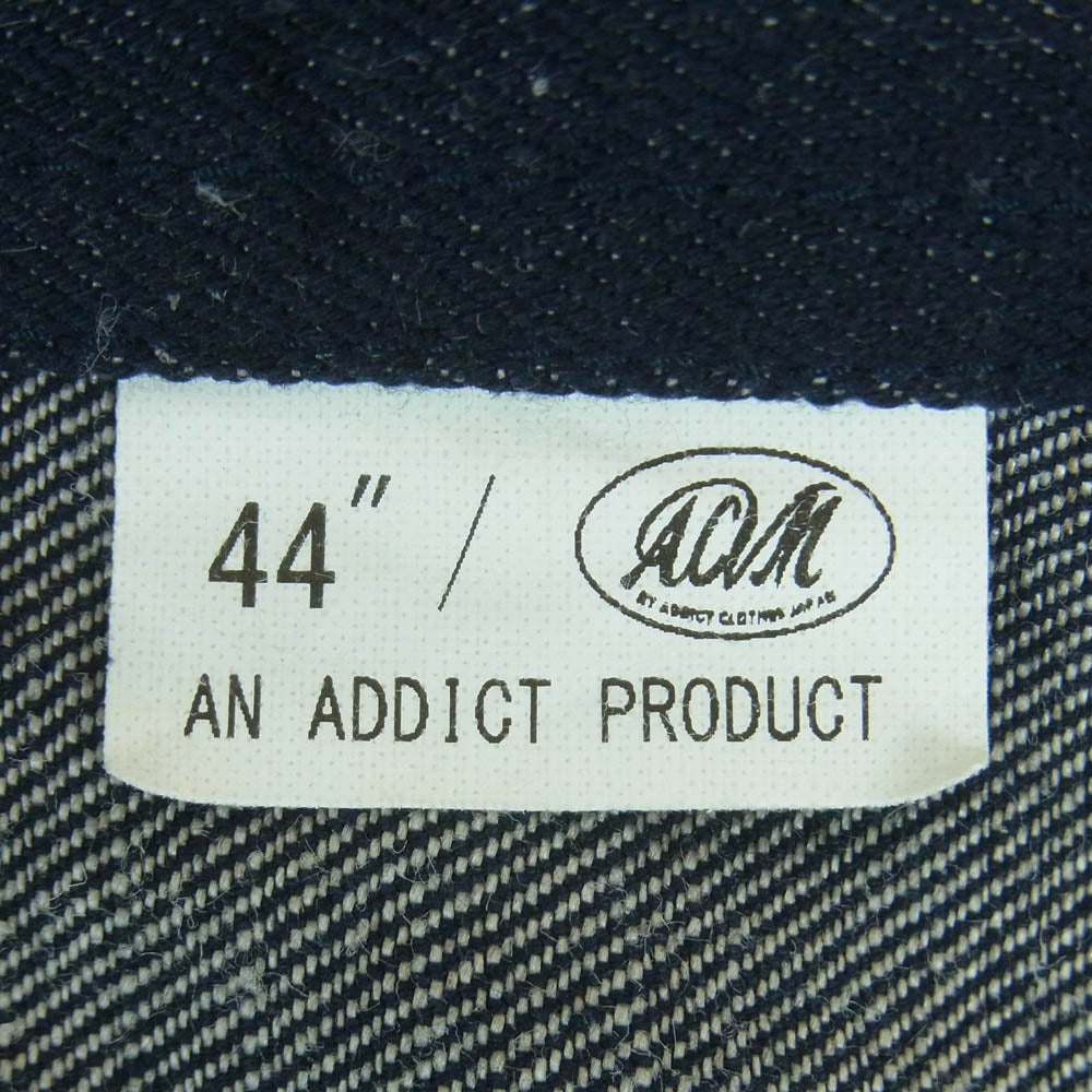 ADDICT CLOTHES アディクトクローズ ACVM リネン混 コットン デニム フレンチ カバーオール ジャケット インディゴブルー系 44【中古】