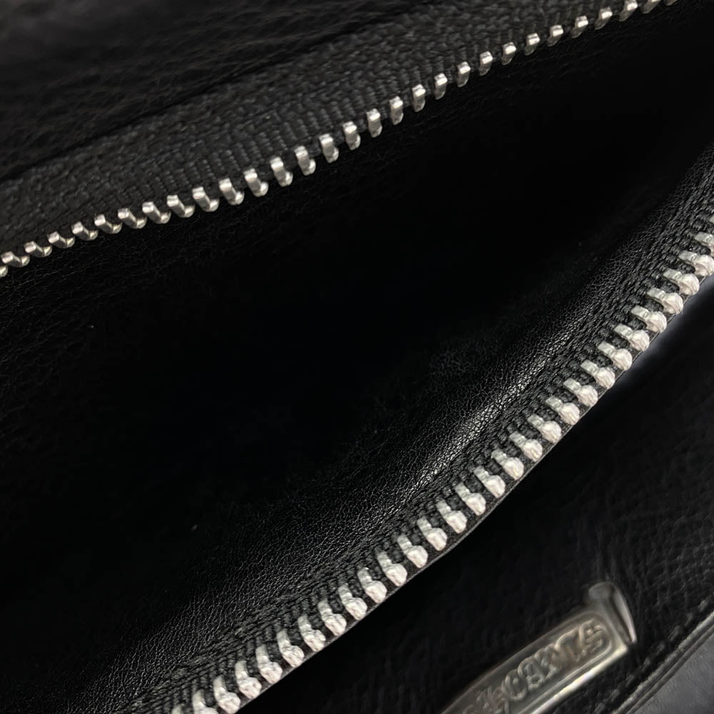 CHROME HEARTS クロムハーツ（原本無） LONG WALLET グリーシー クロスボール ウォレット 長財布 ブラック系【中古】