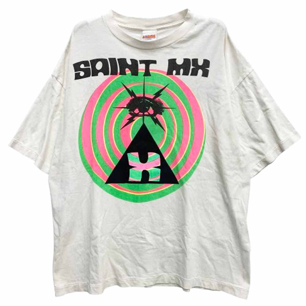 SAINT MICHAEL セントマイケル 25SS SM-HR-0000-018 SS TEE グラフィックプリント Tシャツ 半袖カットソー オフホワイト系 XXL【中古】