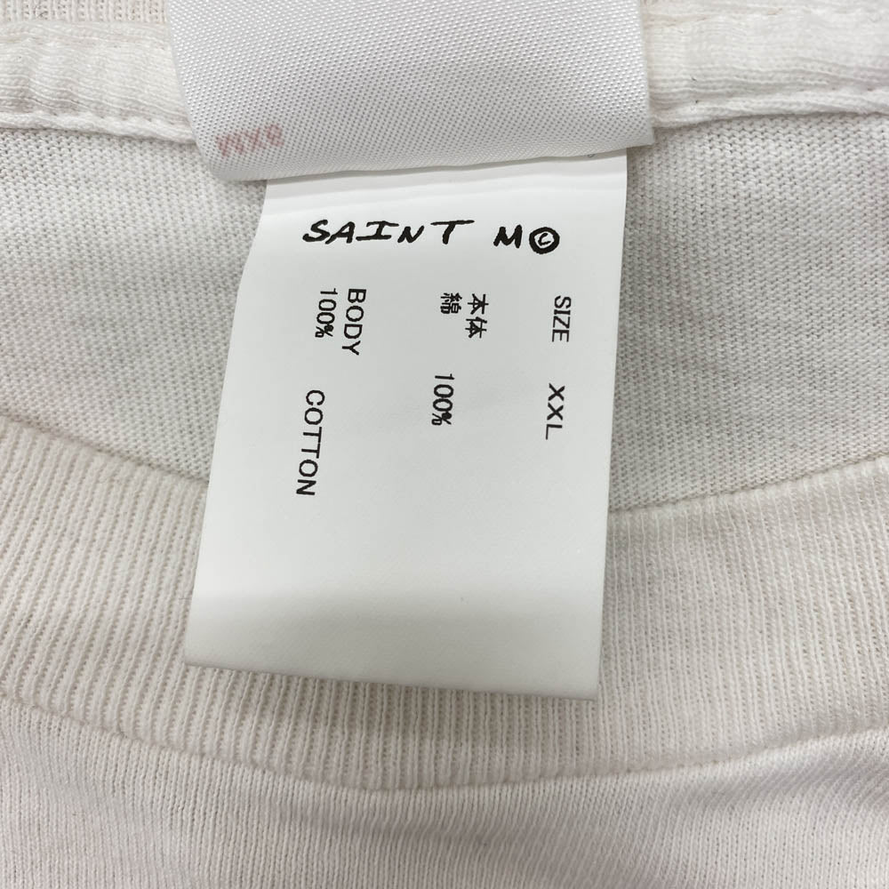 SAINT MICHAEL セントマイケル 25SS SM-HR-0000-018 SS TEE グラフィックプリント Tシャツ 半袖カットソー オフホワイト系 XXL【中古】