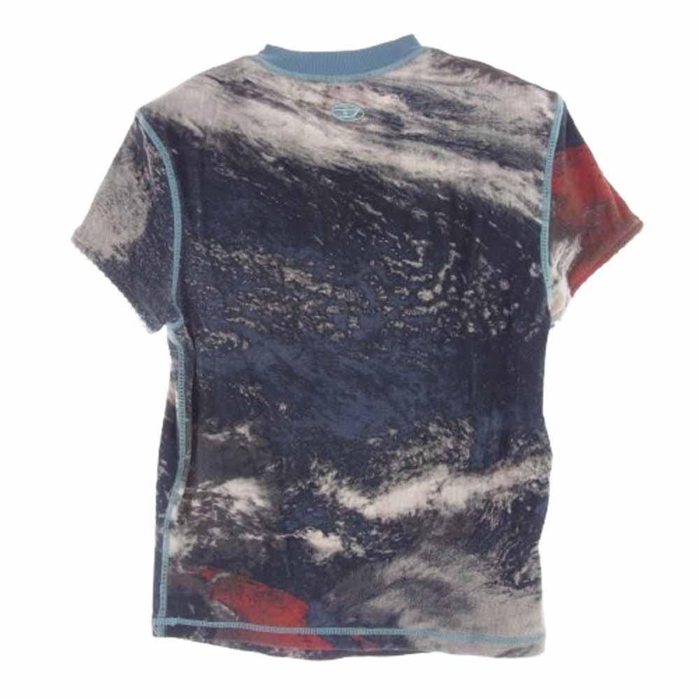 DIESEL ディーゼル A10765 T-SKINZY-LACE 総柄 半袖 Tシャツ グレー系 マルチカラー系 S【中古】