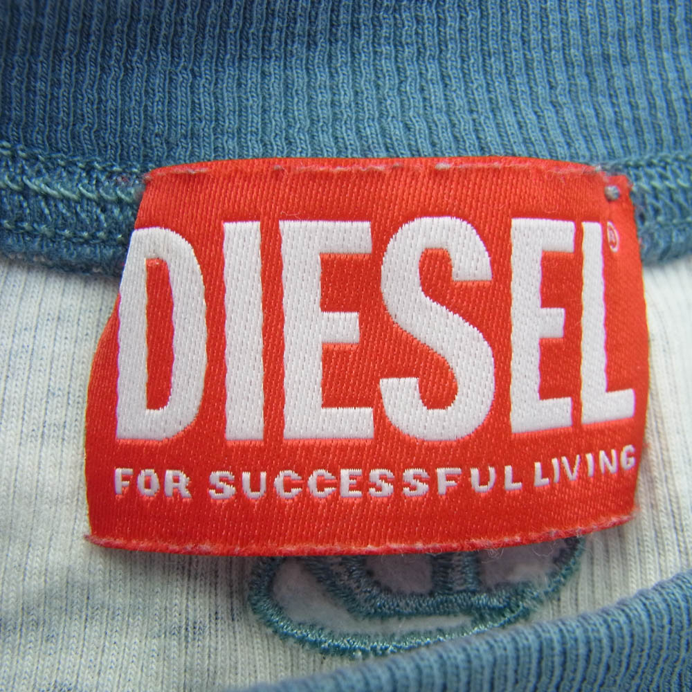 DIESEL ディーゼル A10765 T-SKINZY-LACE 総柄 半袖 Tシャツ グレー系 マルチカラー系 S【中古】