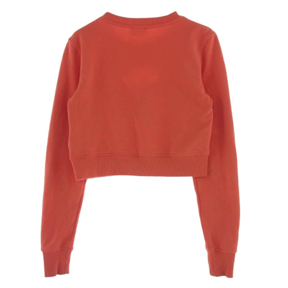 DIESEL ディーゼル A09931 F-SLIMMY-OD カットアウト クロップド オーバルDロゴ クルーネック スウェット トレーナー レッド系 M【中古】