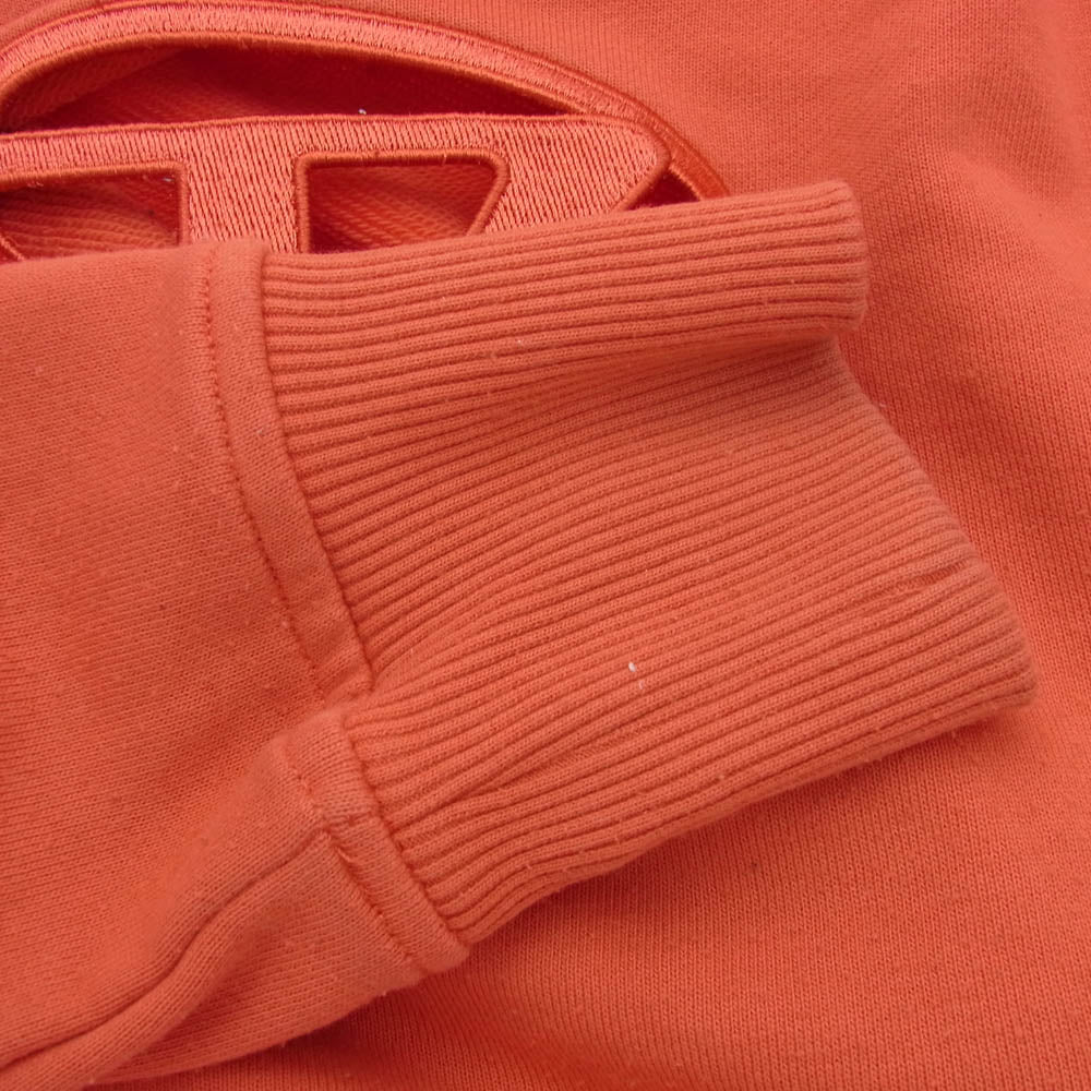 DIESEL ディーゼル A09931 F-SLIMMY-OD カットアウト クロップド オーバルDロゴ クルーネック スウェット トレーナー レッド系 M【中古】