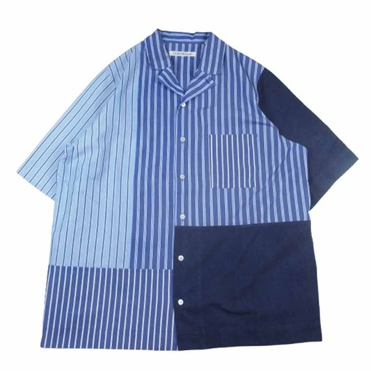 コントローラプラス CNTRO05-SH03 EX Switching Puzzle S/S SHIRT イーエックス スイッチング パズル ショートスリーブ 半袖 シャツ ブルー系 2【中古】