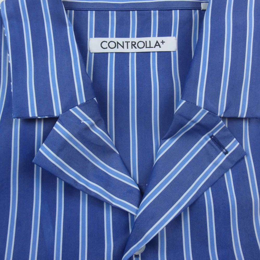 コントローラプラス CNTRO05-SH03 EX Switching Puzzle S/S SHIRT イーエックス スイッチング パズル ショートスリーブ 半袖 シャツ ブルー系 2【中古】