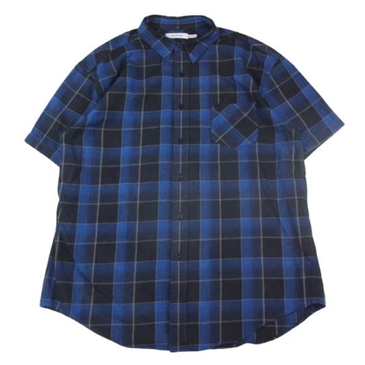 nonnative ノンネイティブ NN-S3910 DWELLER S/S SHIRT RELAXED FIT COTTON TWILL PLAID リラックス フィット コットン ツウィル プライド ショートスリーブ 半袖 シャツ ネイビー系 3【中古】