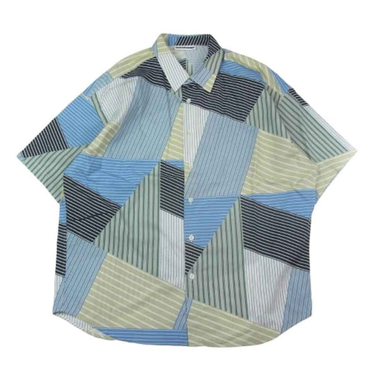 ソフトハイフン MGMFB241208-930 MIX STRIPE OVER SIZED S/S SHIRT ミックス ストライプ オーバー サイズ ショートスリーブ 半袖シャツ マルチカラー系 01【美品】【中古】