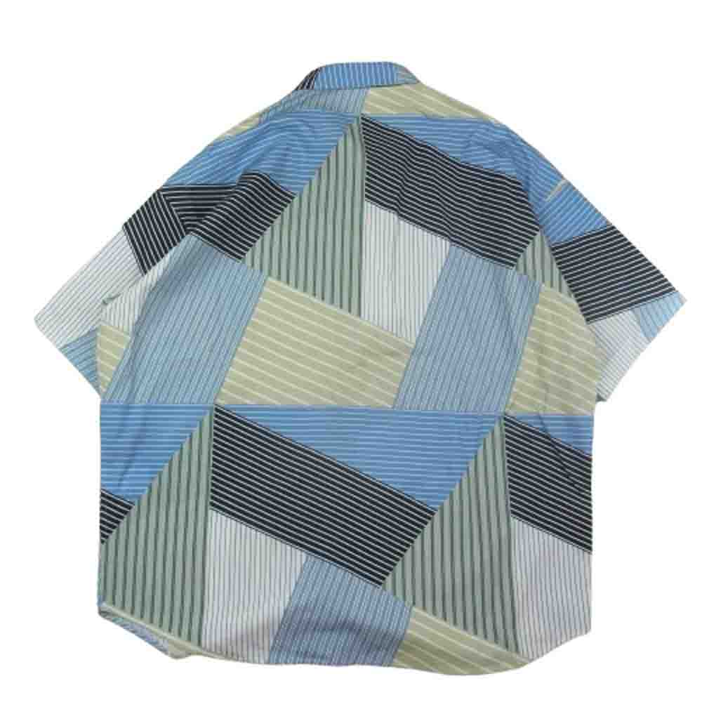 ソフトハイフン MGMFB241208-930 MIX STRIPE OVER SIZED S/S SHIRT ミックス ストライプ オーバー サイズ ショートスリーブ 半袖シャツ マルチカラー系 01【美品】【中古】