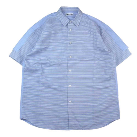 ソフトハイフン MGMFB241203-083 SOHY SIGNATURE BORDER STRIPE S/S SHIRT ソフィー シグネチャー ボーダー ストライプ ショートスリーブ 半袖 シャツ ブルー系 03【美品】【中古】