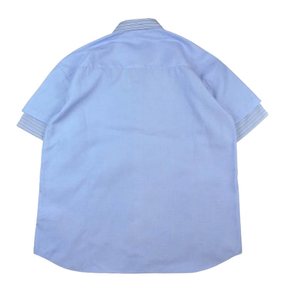 ソフトハイフン MGMFB241203-083 SOHY SIGNATURE BORDER STRIPE S/S SHIRT ソフィー シグネチャー ボーダー ストライプ ショートスリーブ 半袖 シャツ ブルー系 03【美品】【中古】