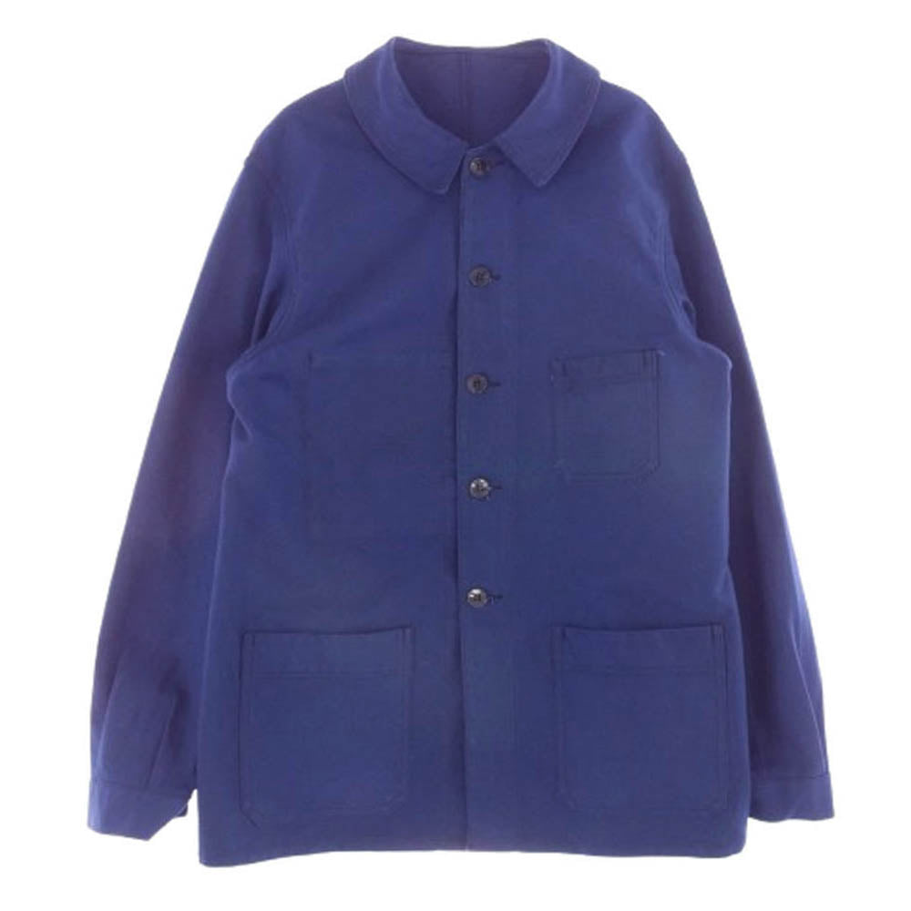 ヴィンテージ 50s French Work Jacket フレンチ ワーク ジャケット ネイビー系 46【中古】
