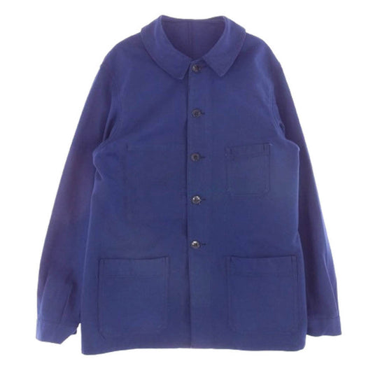 ヴィンテージ 50s French Work Jacket フレンチ ワーク ジャケット ネイビー系 46【中古】