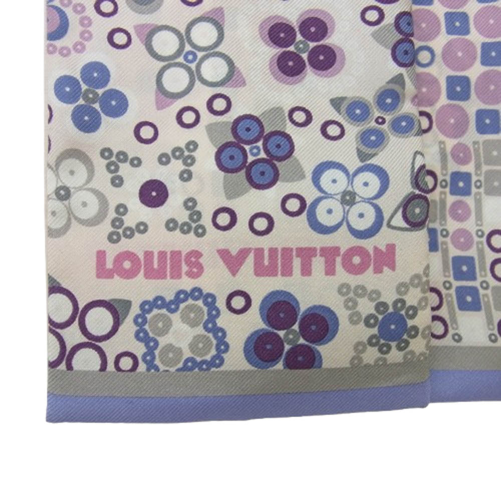 LOUIS VUITTON ルイ・ヴィトン M75037 シルク100％ フラワープリント バンドー スカーフ マルチカラー系【中古】