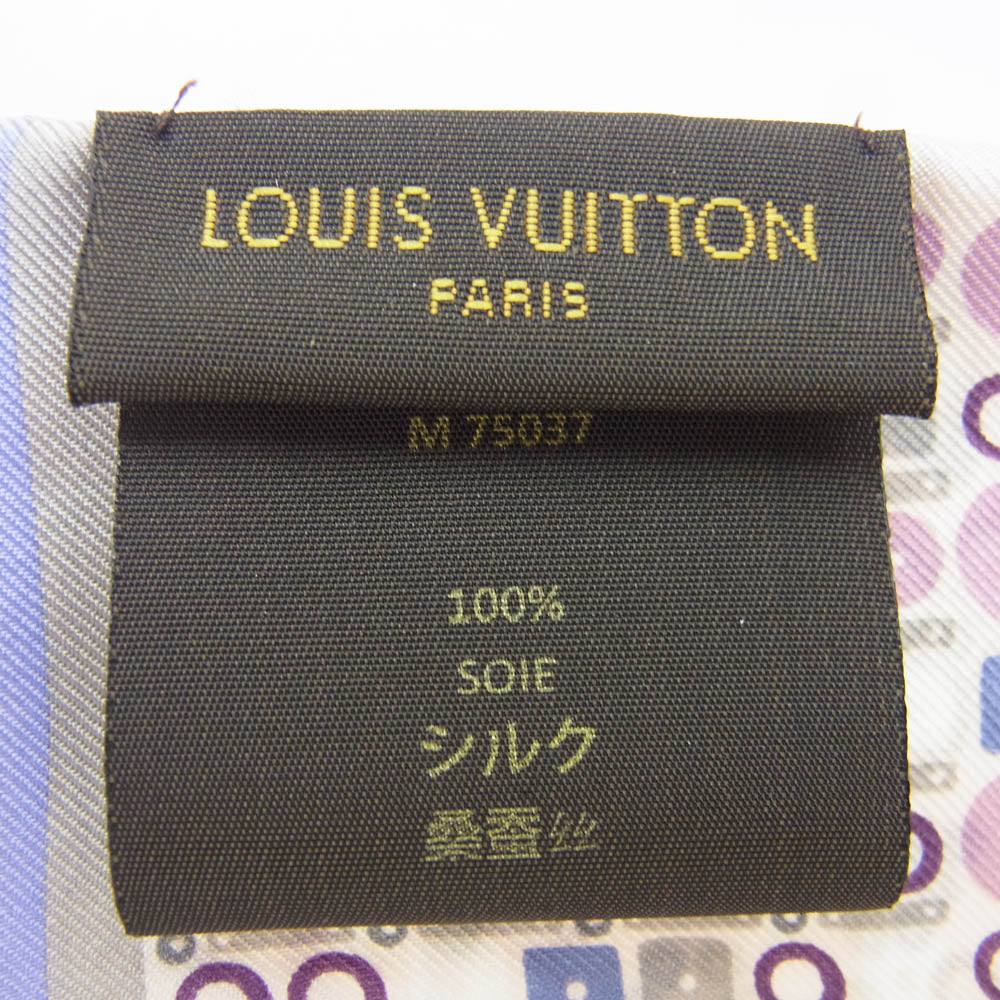 LOUIS VUITTON ルイ・ヴィトン M75037 シルク100％ フラワープリント バンドー スカーフ マルチカラー系【中古】