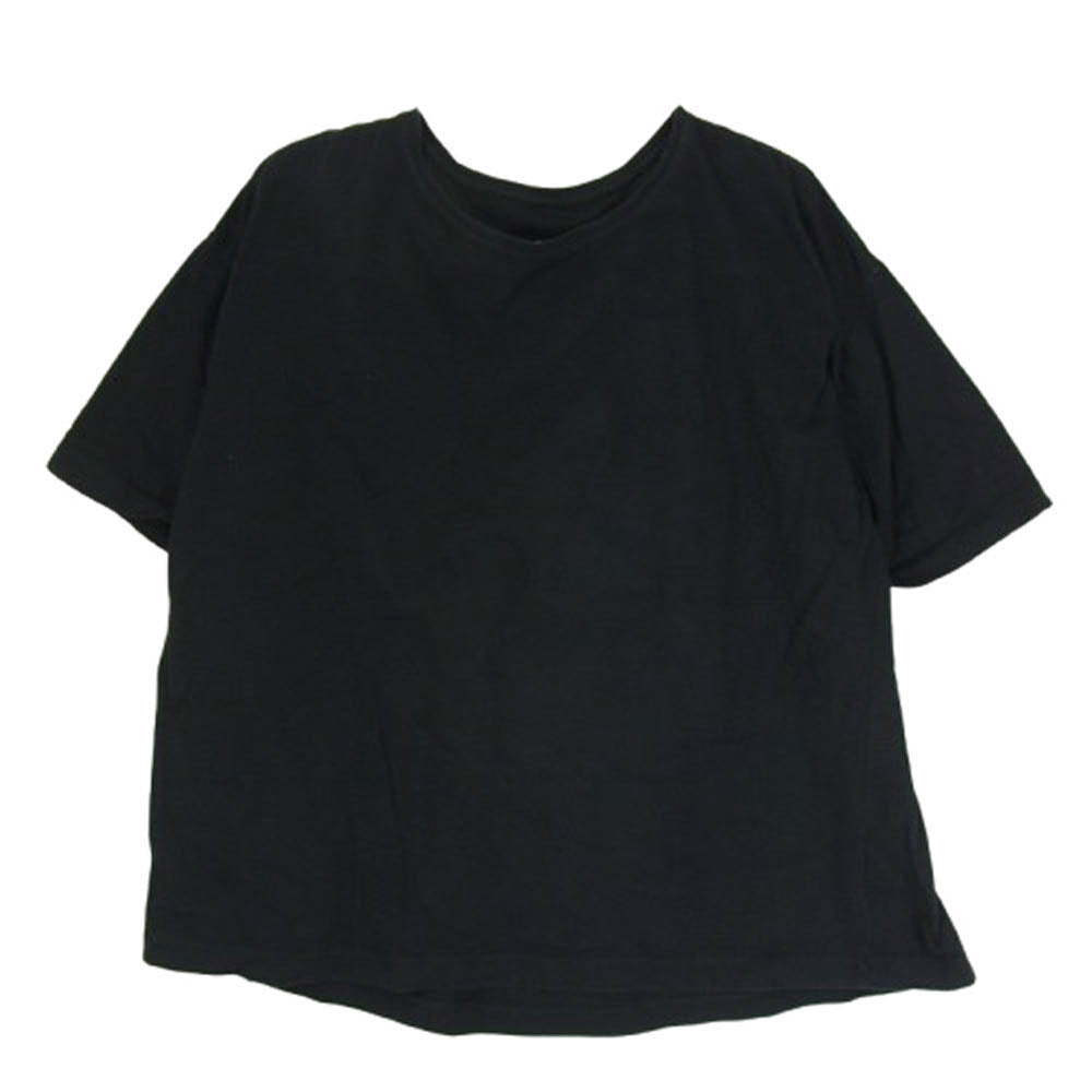 MAISON MARGIELA メゾンマルジェラ S32NC0527 S21058 MM6 タック コットン ショート丈 半袖 カットソー Tシャツ ブラック系 XS【中古】