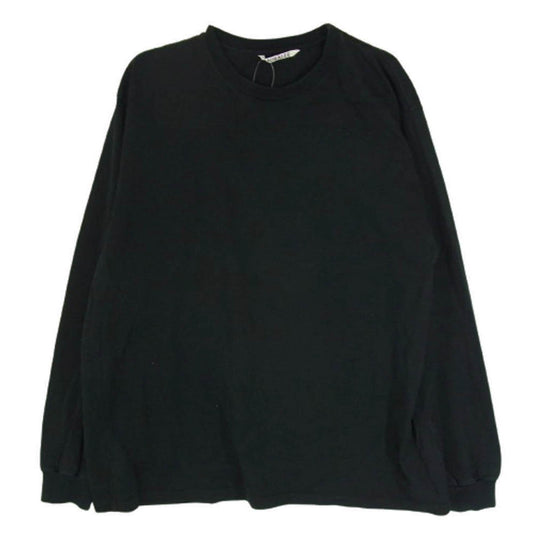 AURALEE オーラリー A00SP01GT LUSTER PLAITING L/S TEE ラスタープレーティング 長袖 Tシャツ ブラック系 3【中古】