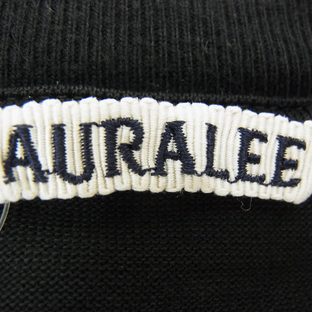 AURALEE オーラリー A00SP01GT LUSTER PLAITING L/S TEE ラスタープレーティング 長袖 Tシャツ ブラック系 3【中古】
