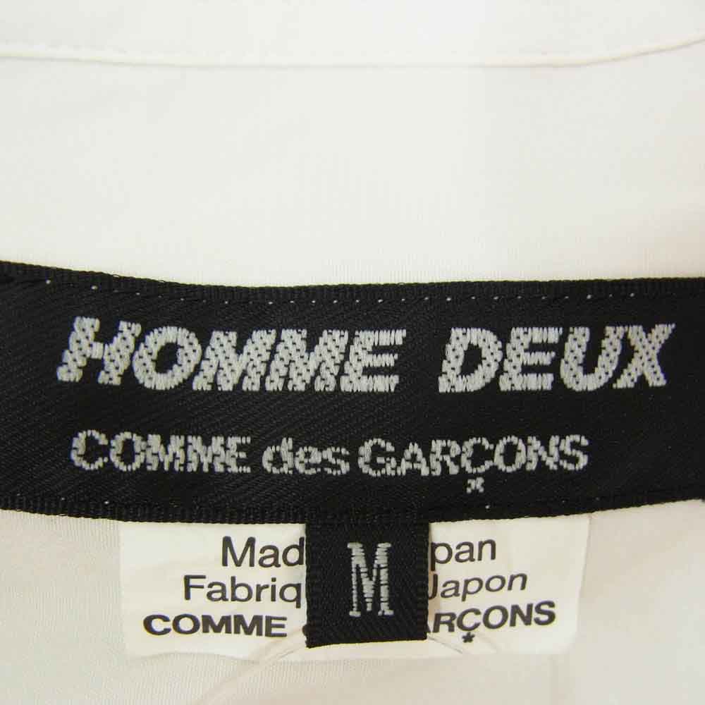 COMME des GARCONS HOMME DEUX コムデギャルソンオムドゥ AD2020 DZ-B516 定番 レギュラーカラー 長袖 シャツ ホワイト系 M【中古】