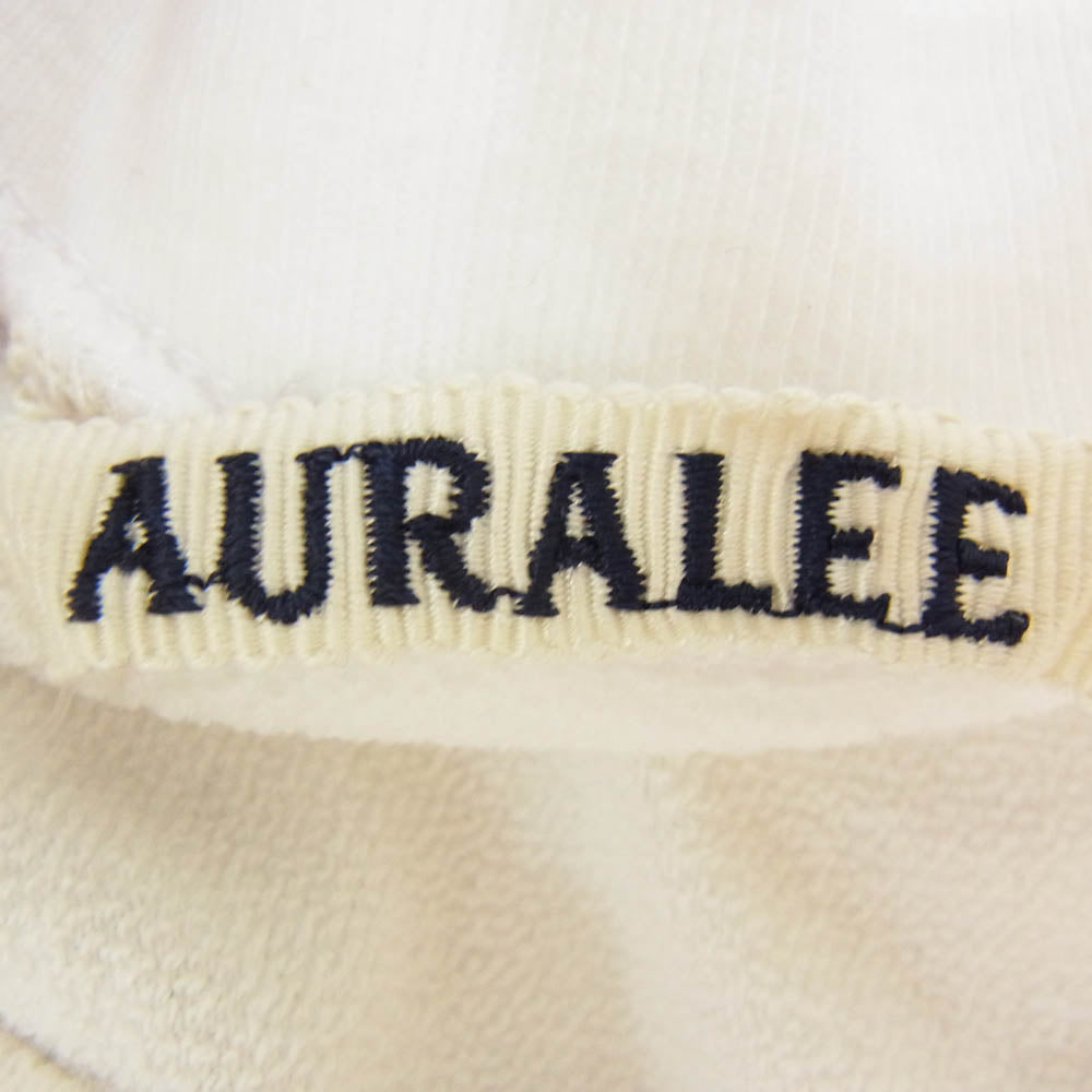 AURALEE オーラリー 23SS A23SP01NU ELASTIC HIGH GAUGE SWEAT P/O エラスティック ハイゲージ スウェット プルオーバー ホワイト系 4【中古】