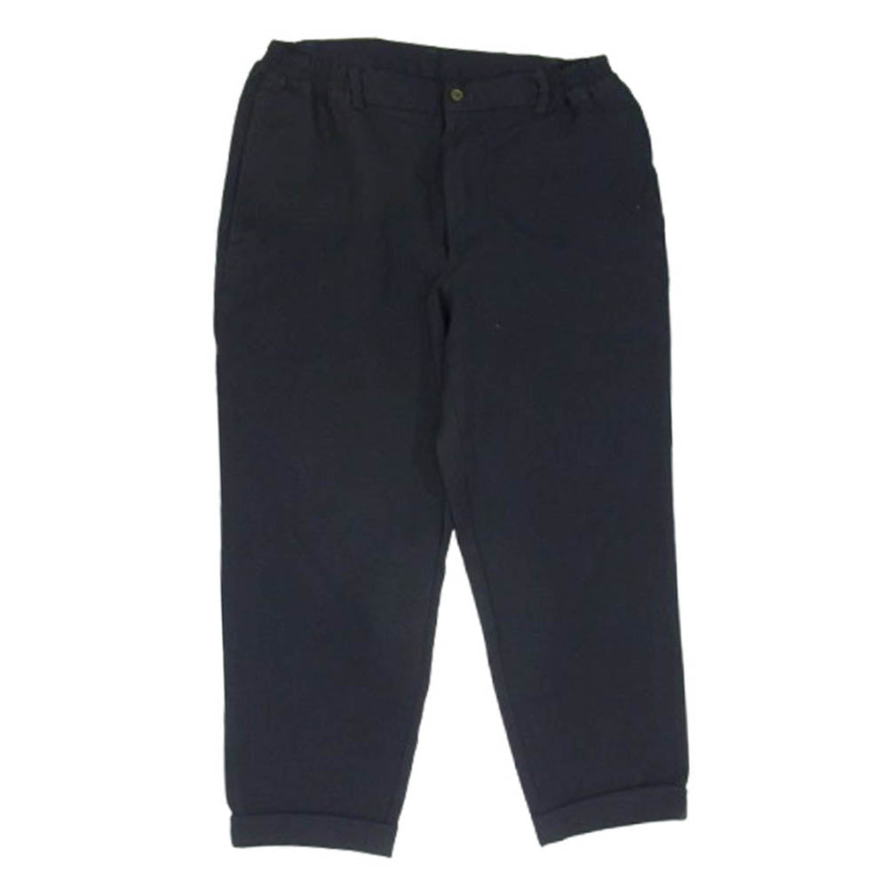 COMME des GARCONS HOMME DEUX コムデギャルソンオムドゥ 21SS AD2020 DG-P050 エステル縮絨 ポリ縮 染色加工 製品染め 裾ダブル クロップド テーパードパンツ ネイビー系 M【中古】